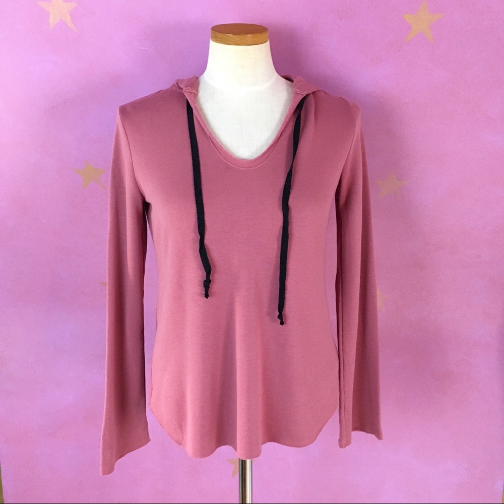 DREW MAUVE HOODIE NWT BELL SLEEVES SZ XS
